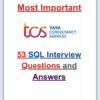 53 SQL Interview Questions and Answers TCS (16 Pages)